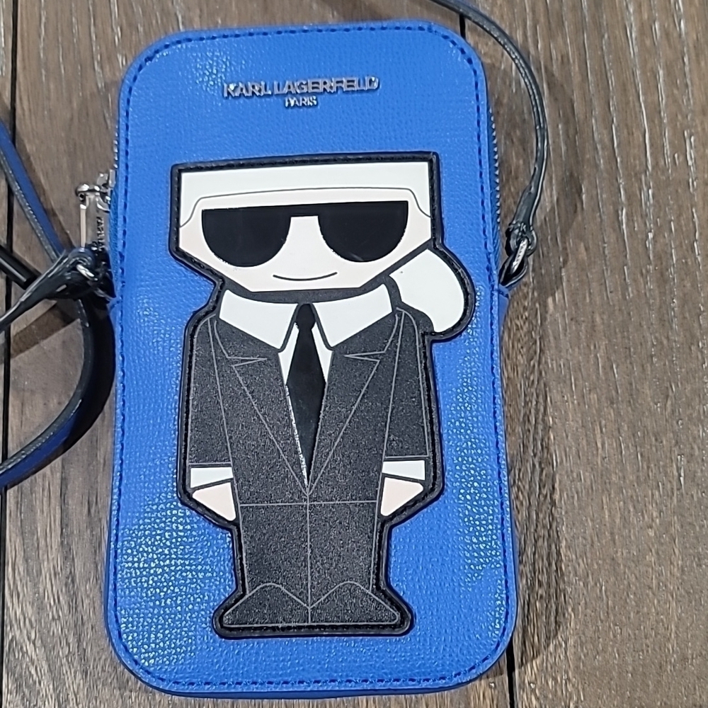 KARL LAGERFELD PARIS Maybelle Logo Crossbody Bag Cobalt - Picture 5 of 16